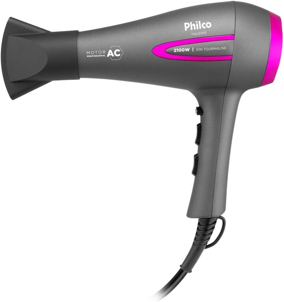 Secador de Cabelos Philco PSA3300 Íons Tourmaline 2100W 220V